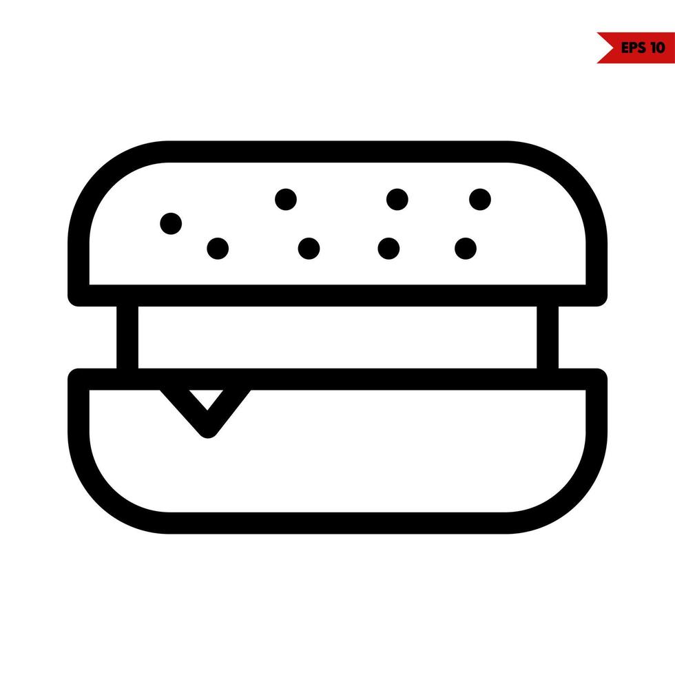 burger line icon vector
