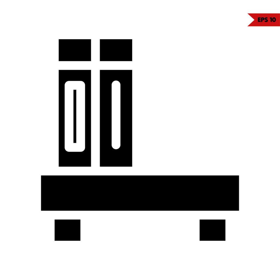 bookshelf glyph icon vector