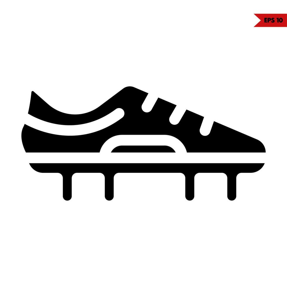 deporte Zapatos glifo icono vector