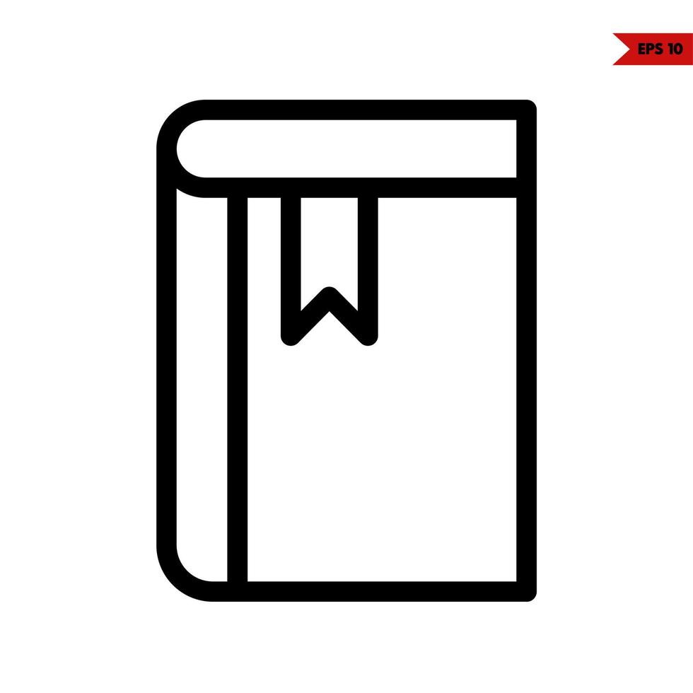bookmark line icon vector