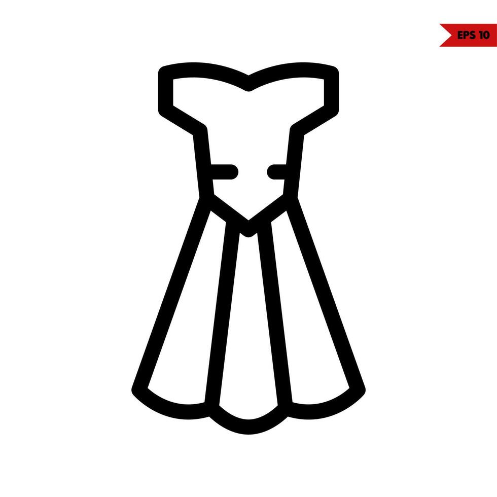 dress line icon vector