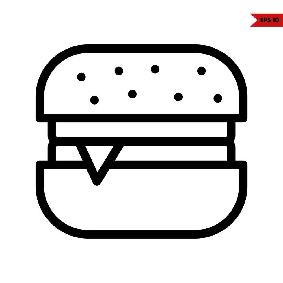 burger line icon vector