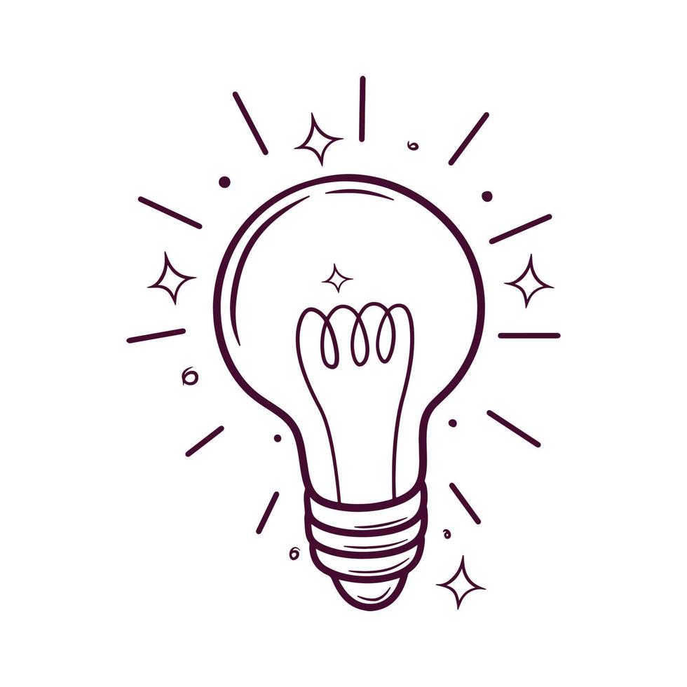 light bulb. Hand Drawn Vector Illustration