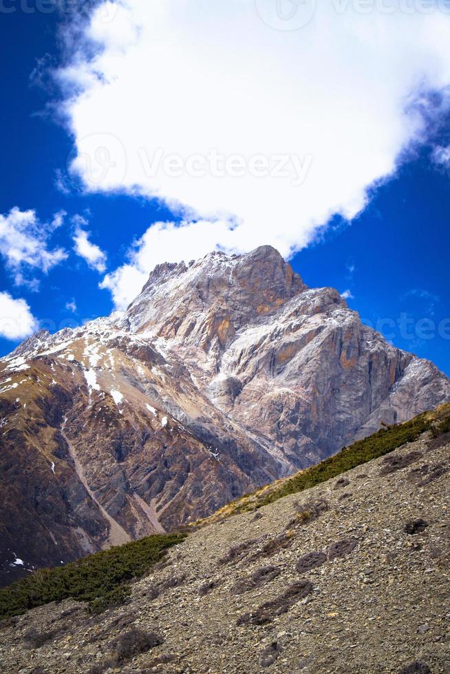 snowfall in the mountains photo