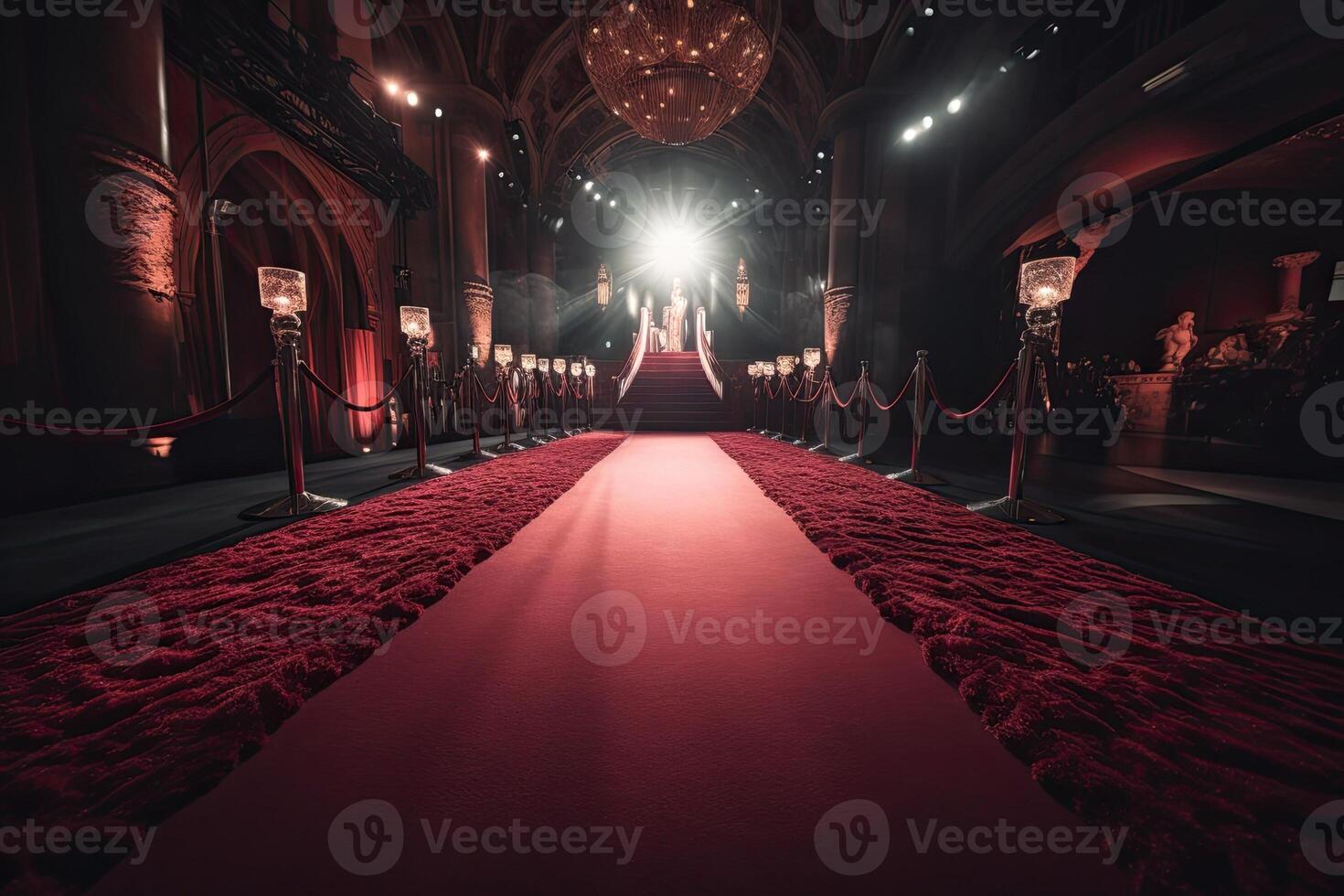 Red carpet movie premier gala show luxury background photo