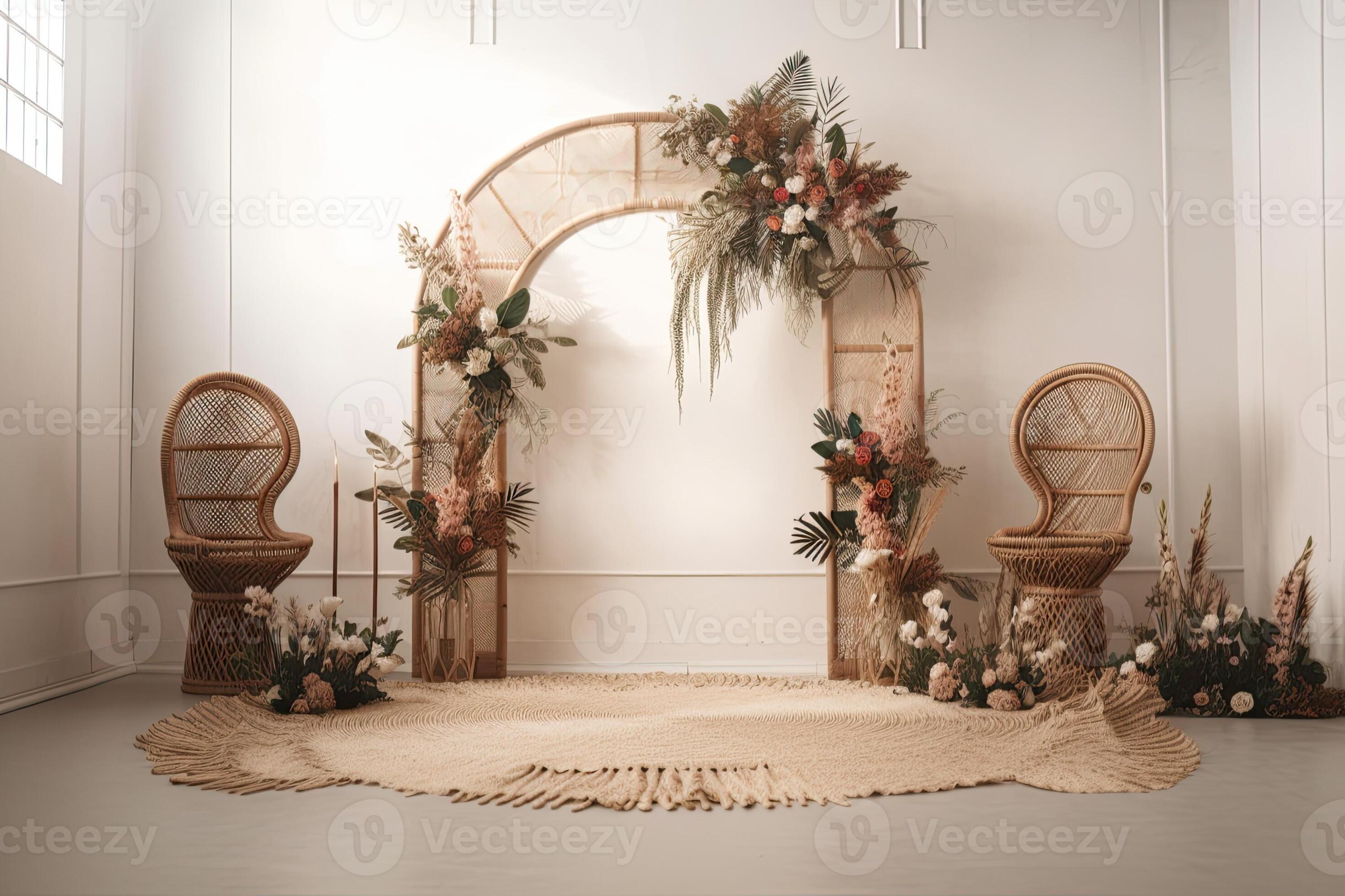wedding backdrop aesthetic flower decoration indoor studio background
