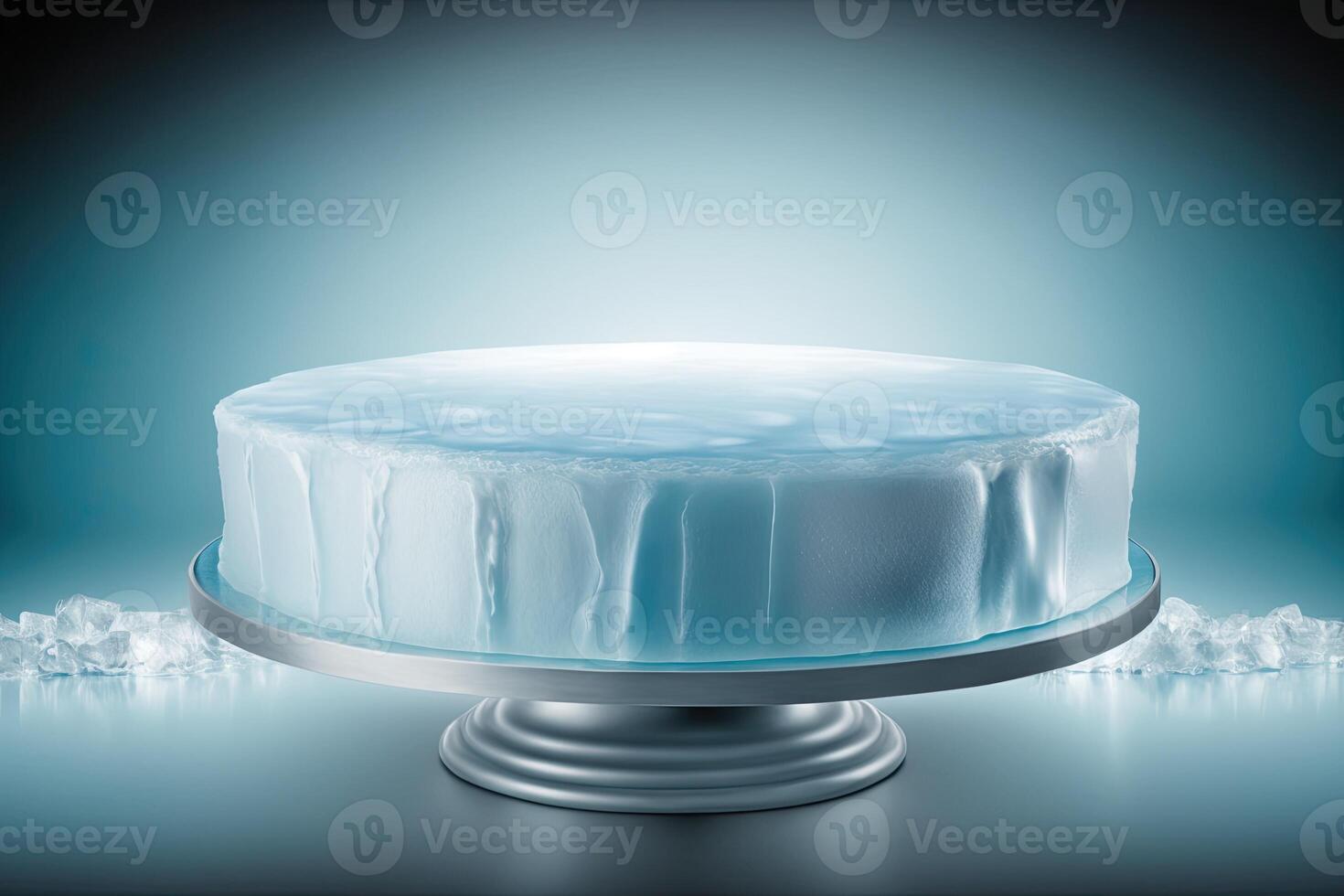 Circle podium platform product showcase cool ice theme Made with photo
