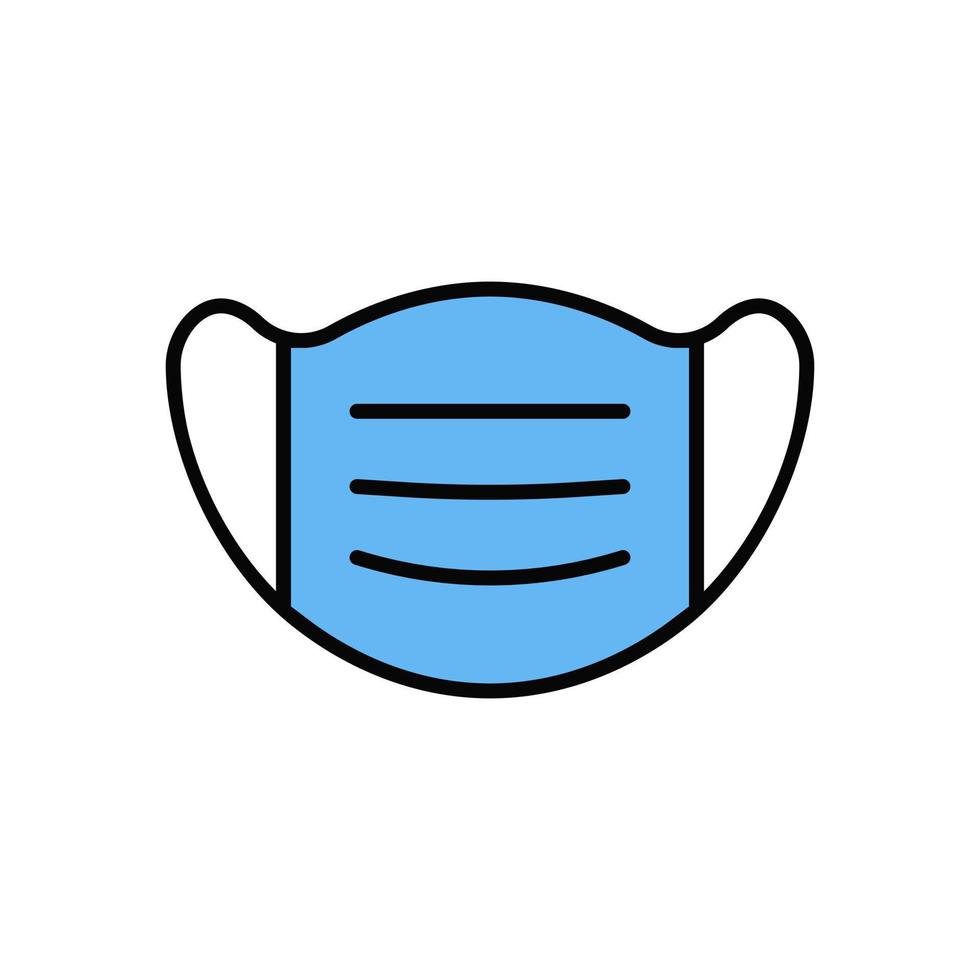 Blue Surgical Face Mask Isolated Vector Icon Illustration 22324848