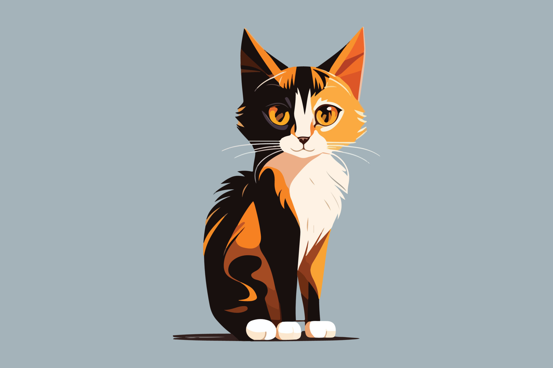 Cat full body character cartoon vector illustration 22325248 Vector Art
