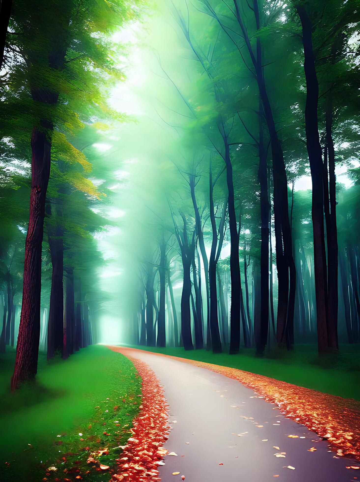 Nature wallpaper background, Nature digital painting, Colorful nature
