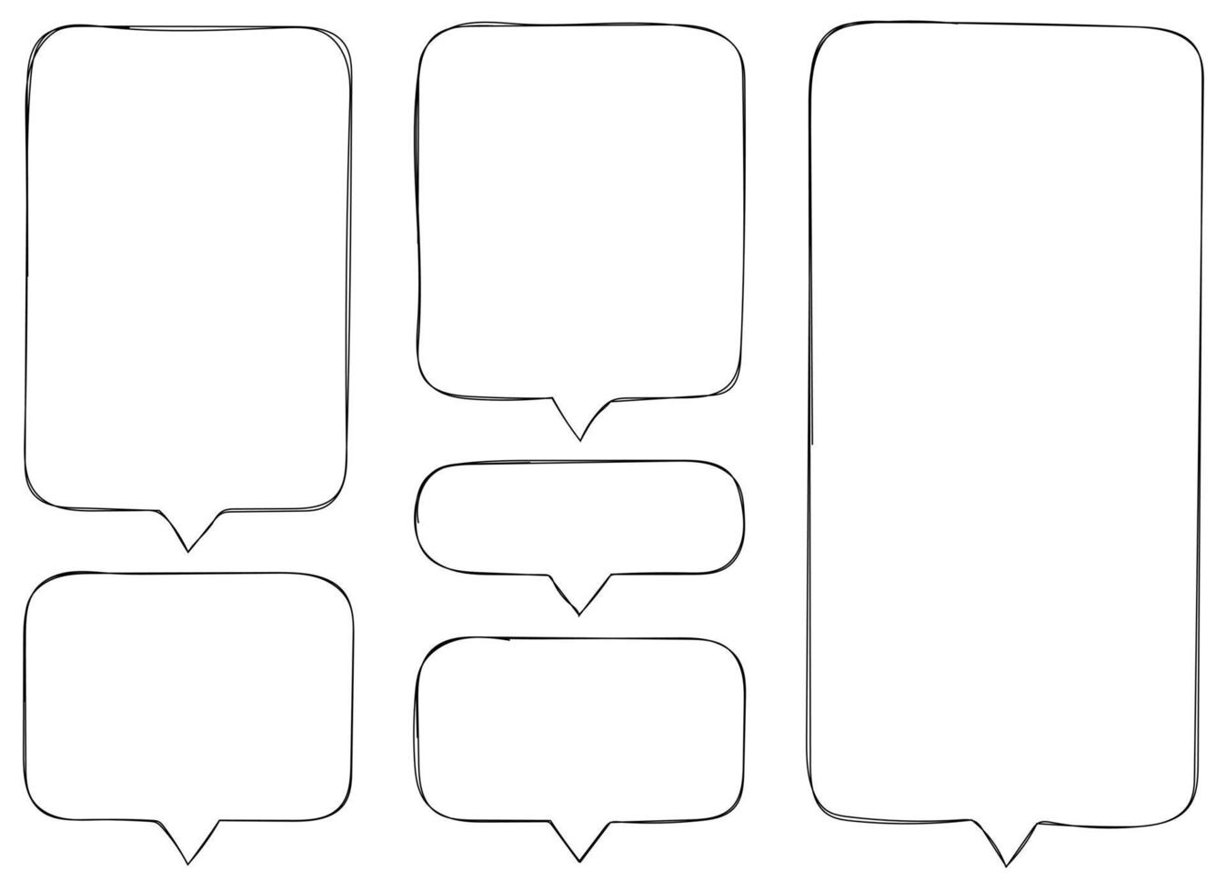 Hand drawn speech bubble vector collection