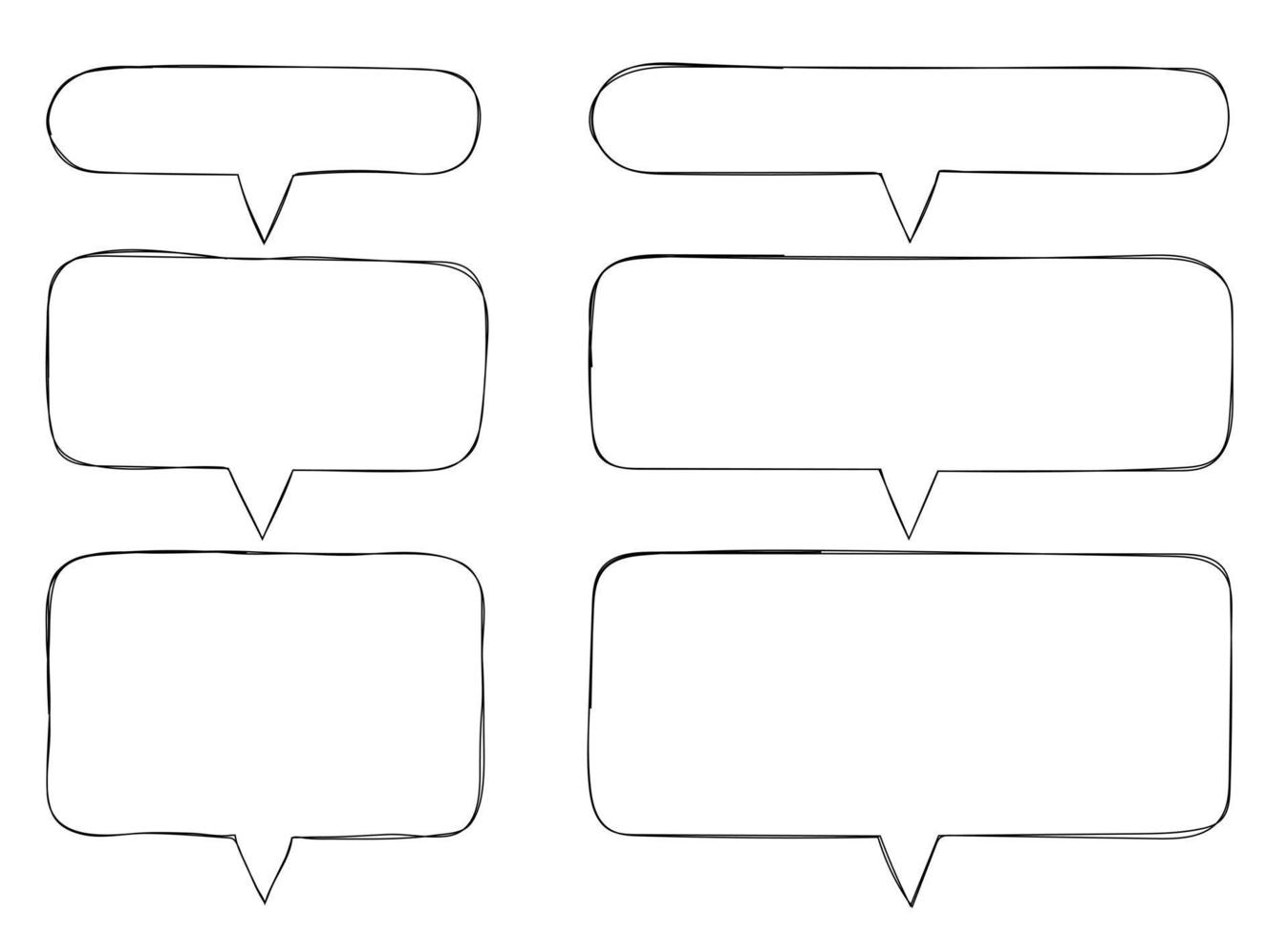 Hand drawn speech bubble vector collection