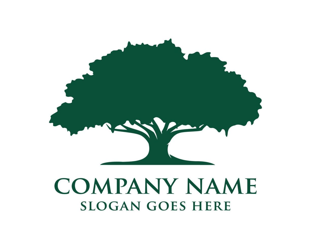Oak tree logo design vector