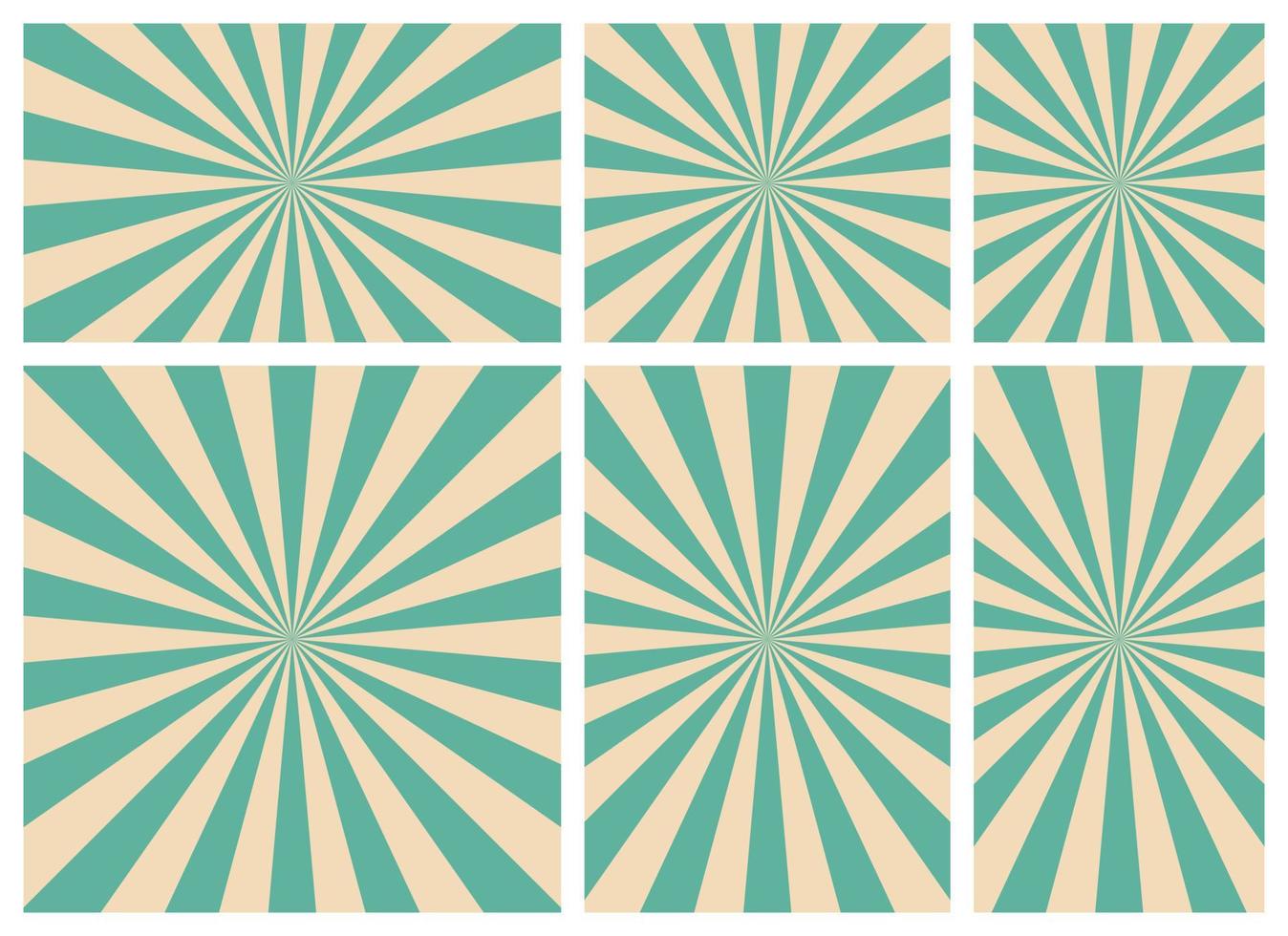 Retro rays banner vector illustration isolated on white
