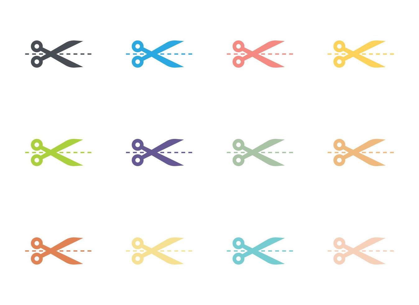 Scissors icon in flat style vector illustration collection