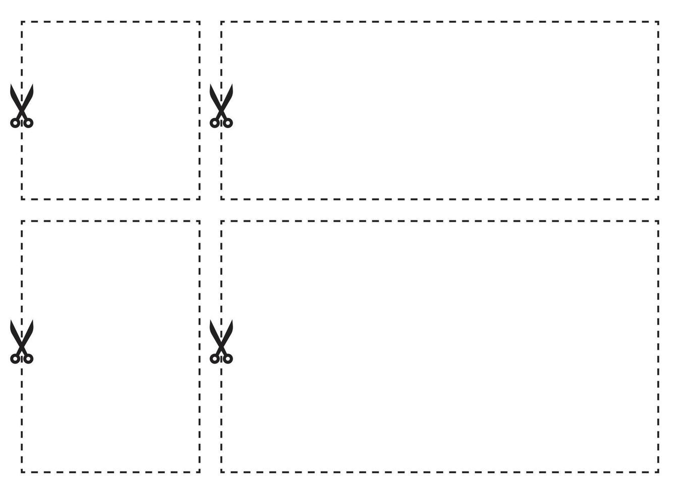 tijeras ese cortar cupón vector colección aislado en blanco