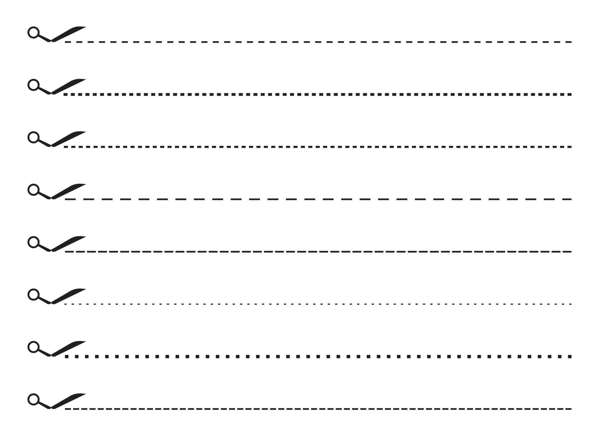 Scissors with cut dotted line vector illustration collection 22326057