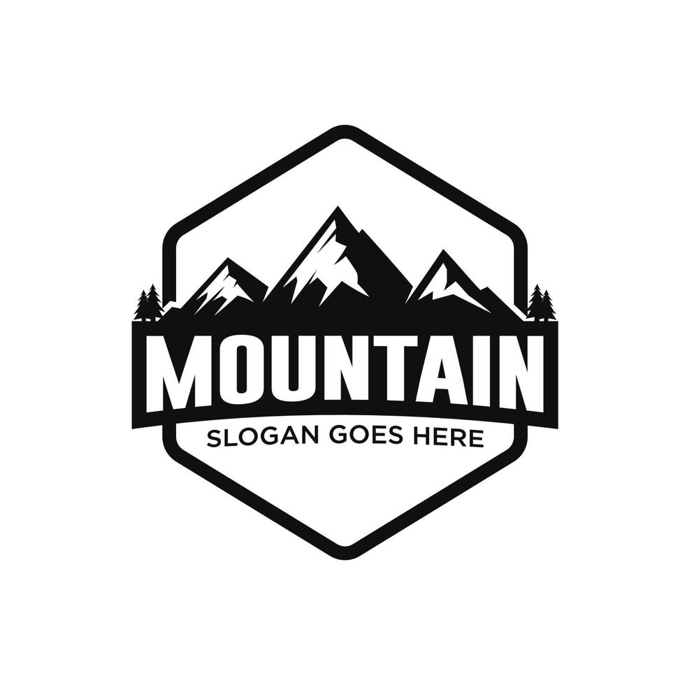 Mountain logo design vector