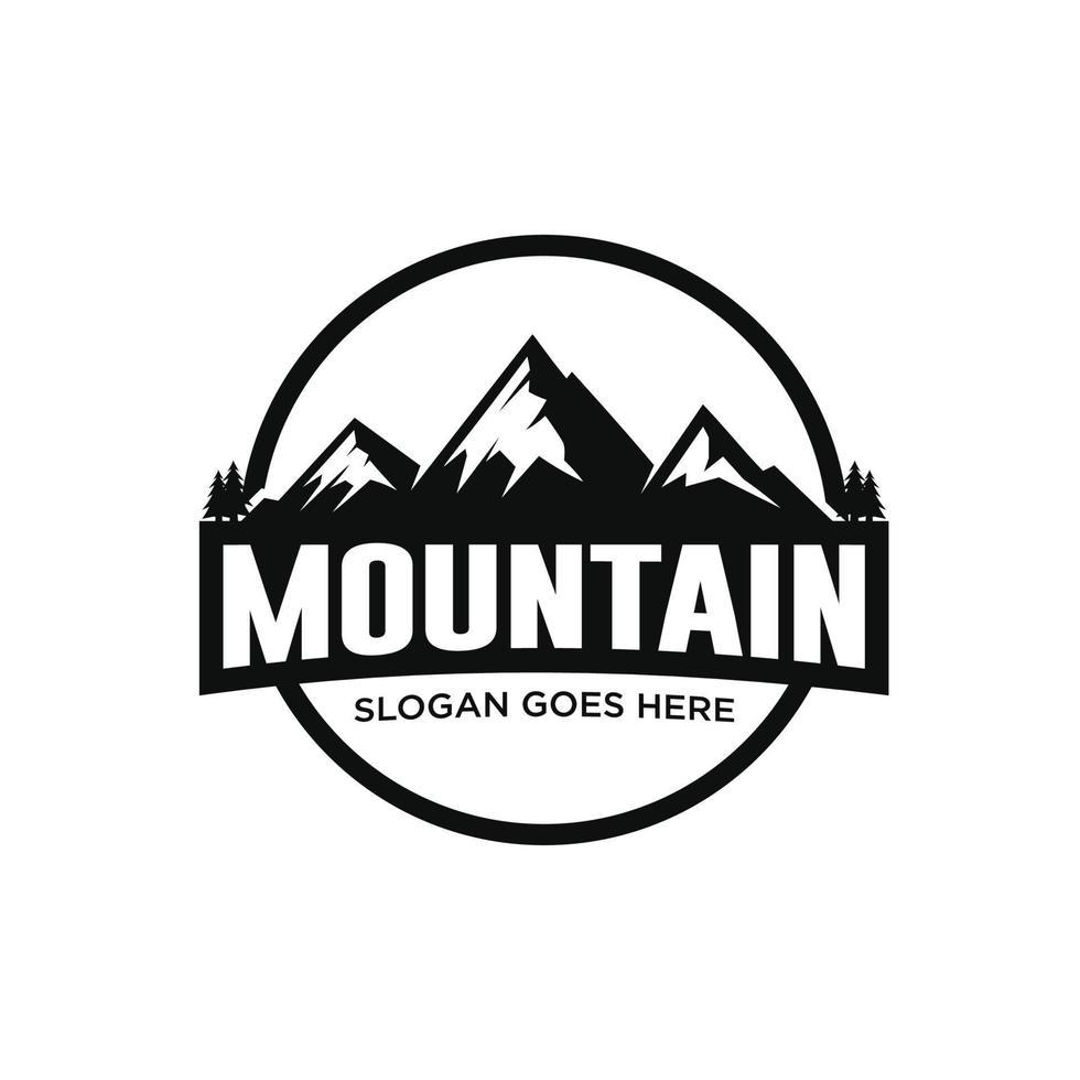 Mountain logo design vector