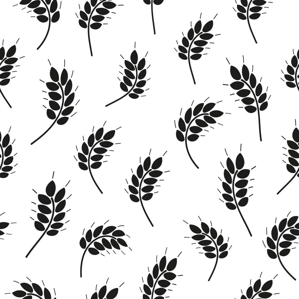 Seamless pattern with wheat ears vector illustration