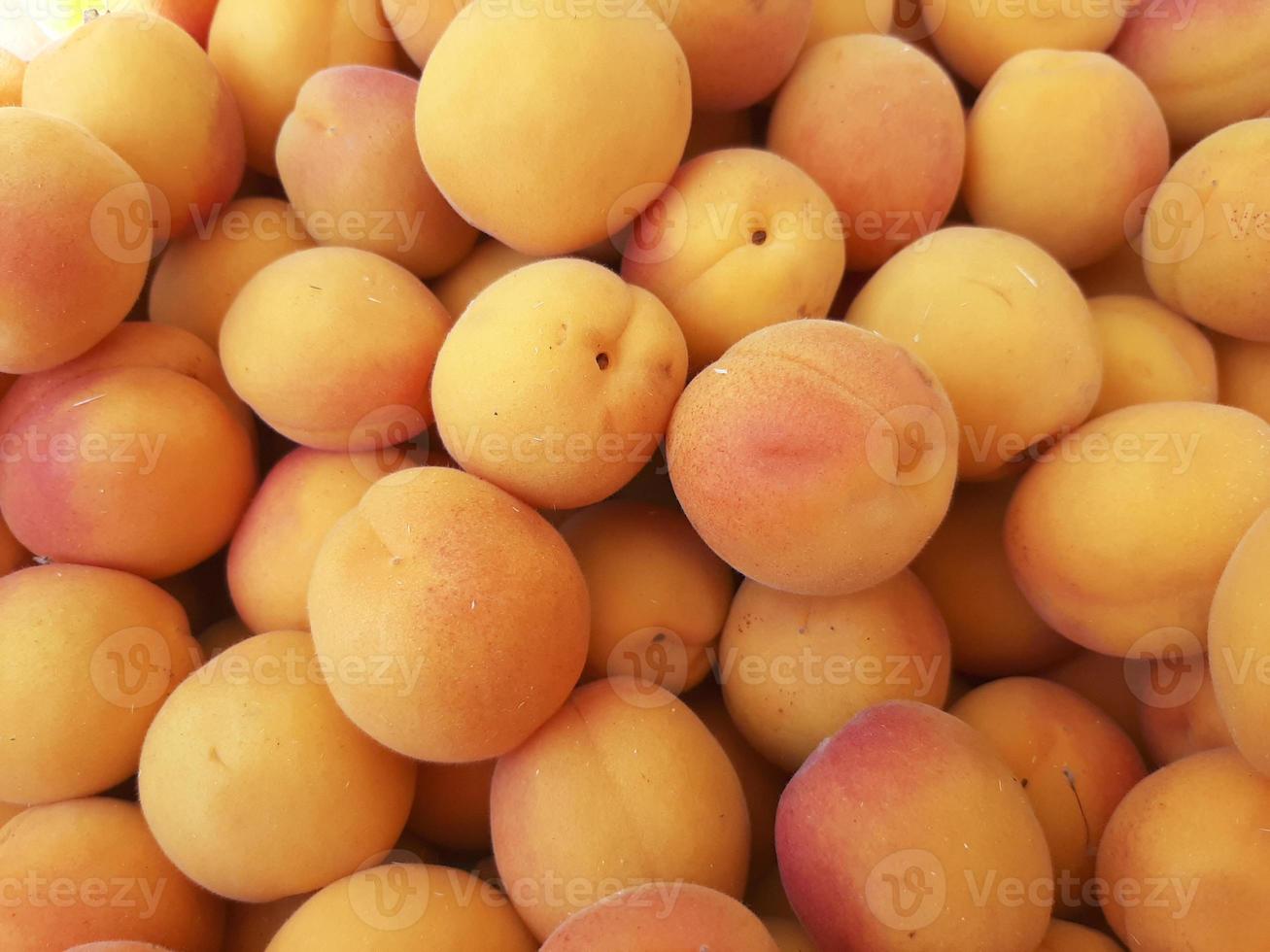 Ripe apricots fruit food background photo