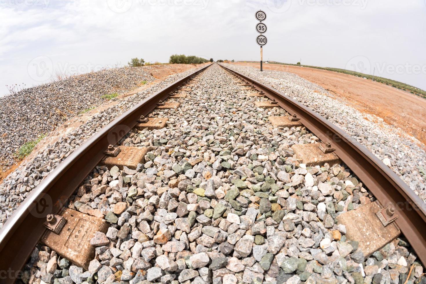 Railway on the countryside photo