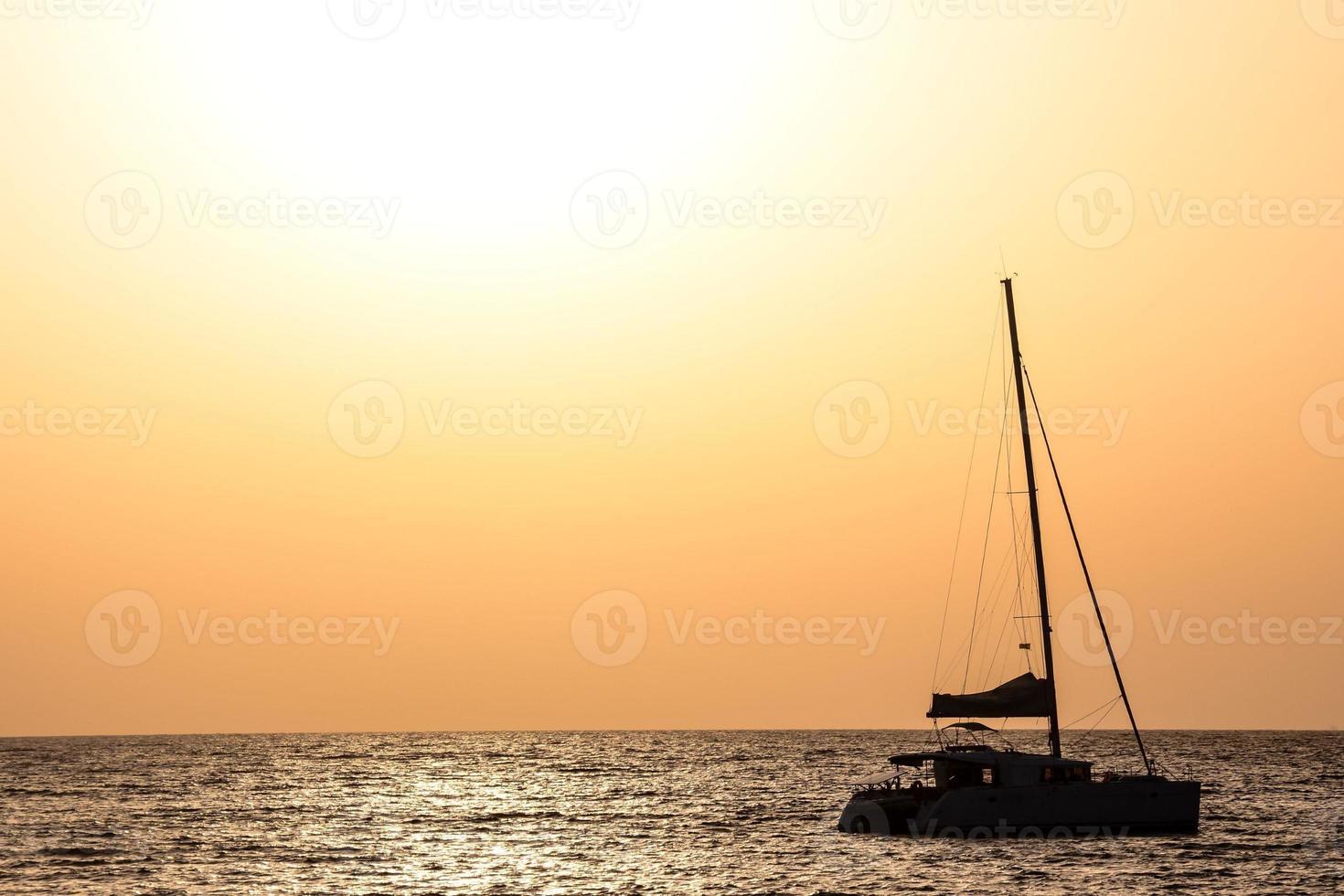 Sunset over the sea photo