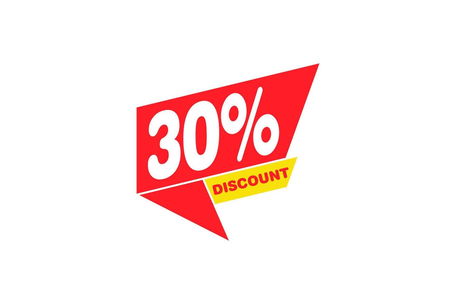 30 percent Sale and discount labels. price off tag icon flat design. vector