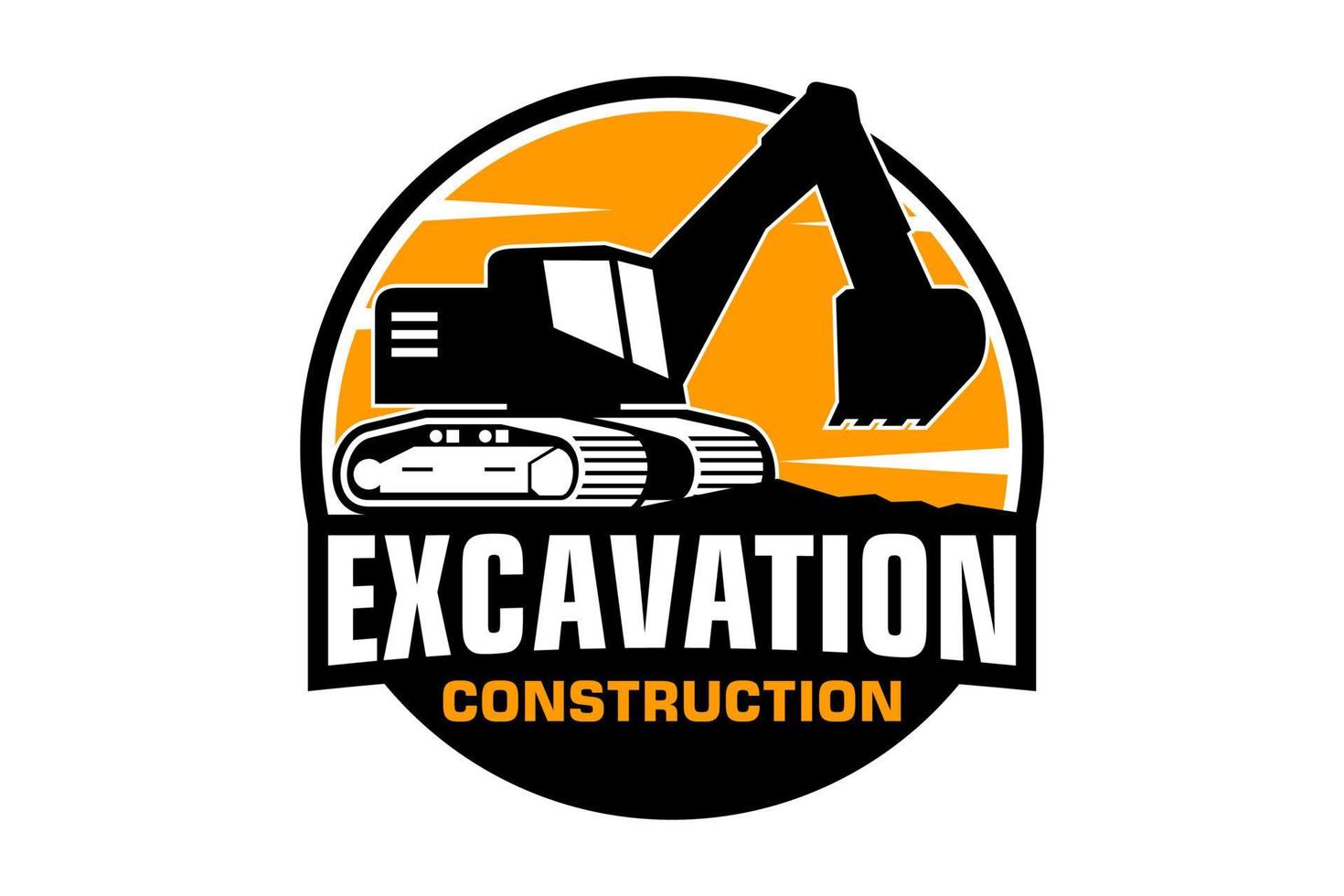 excavador logo modelo vector. pesado equipo logo vector para construcción compañía.