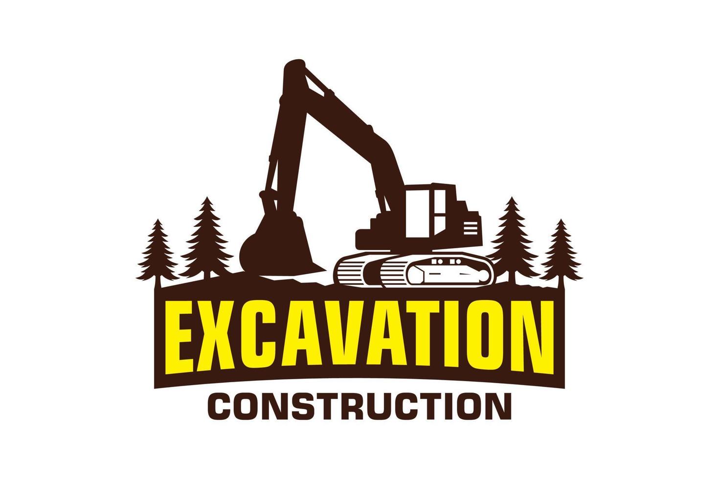 excavador logo modelo vector. pesado equipo logo vector para construcción compañía.