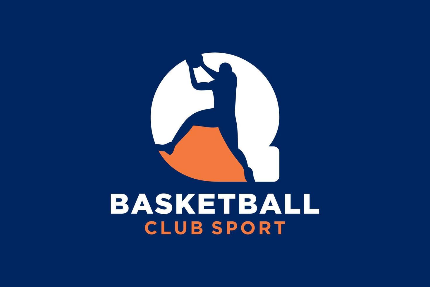 inicial letra q baloncesto logo icono. cesta pelota logotipo símbolo. vector