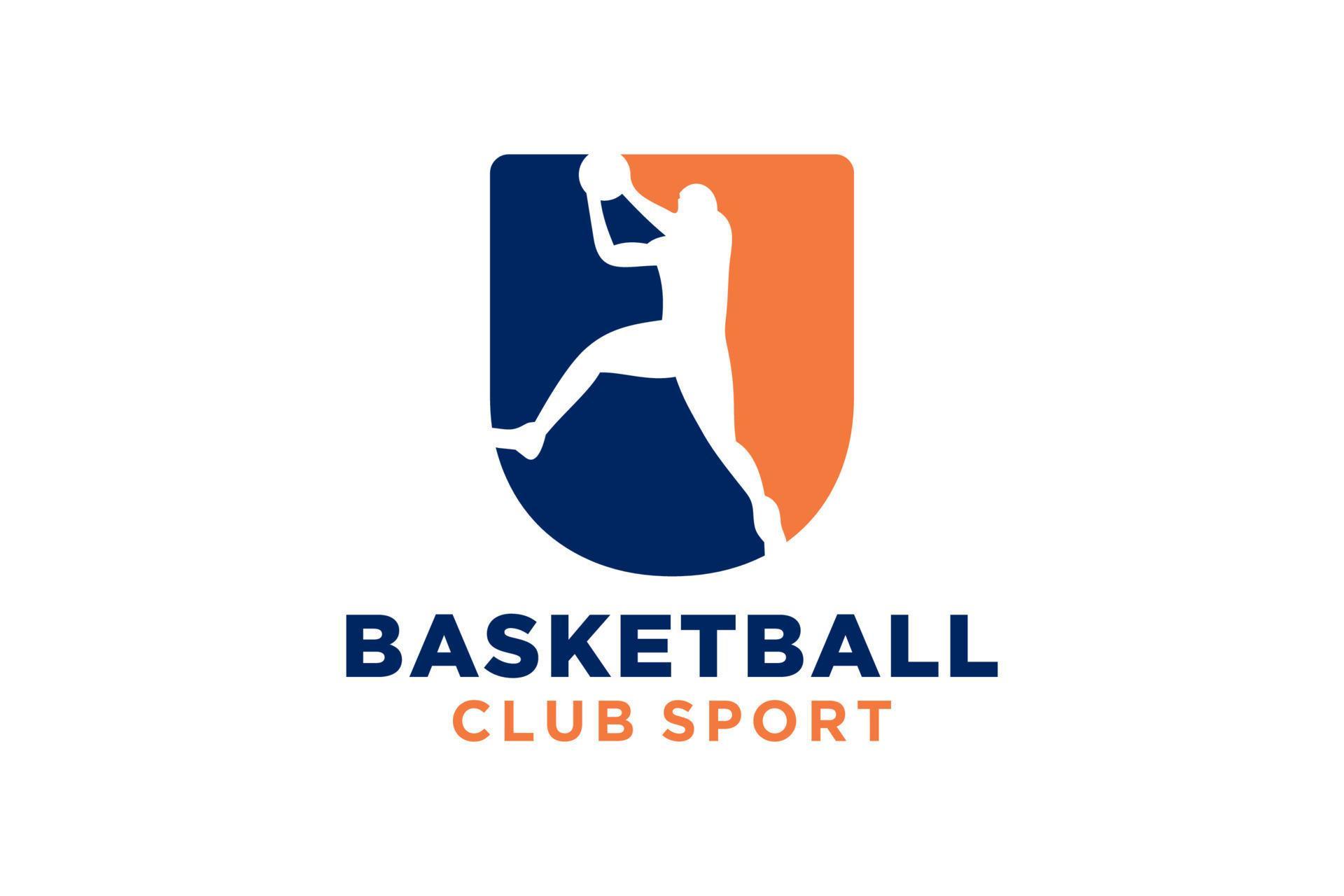 Initial letter U basketball logo icon. basket ball logotype symbol