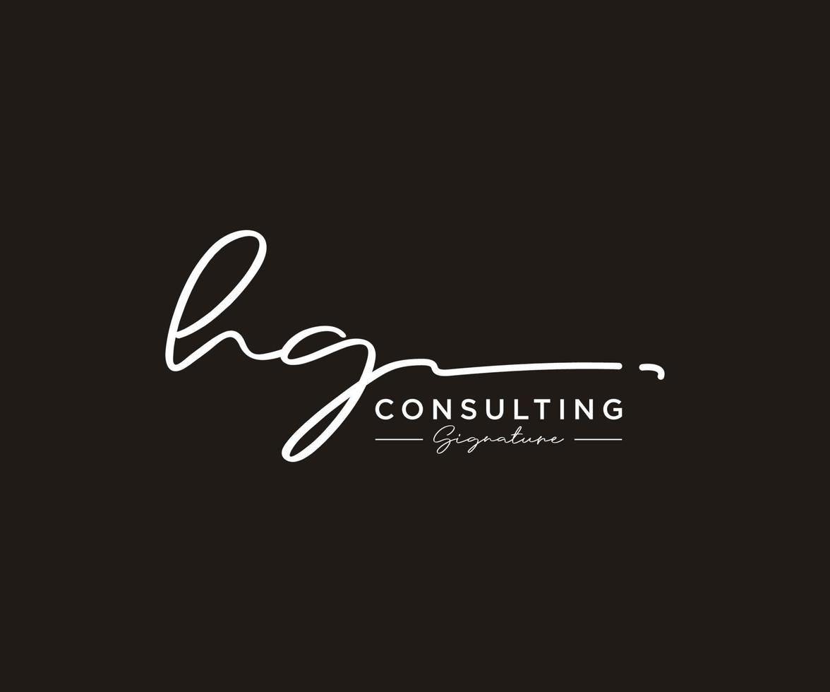 Initial HG signature logo collection template vector. Hand drawn Calligraphy lettering Vector illustration.