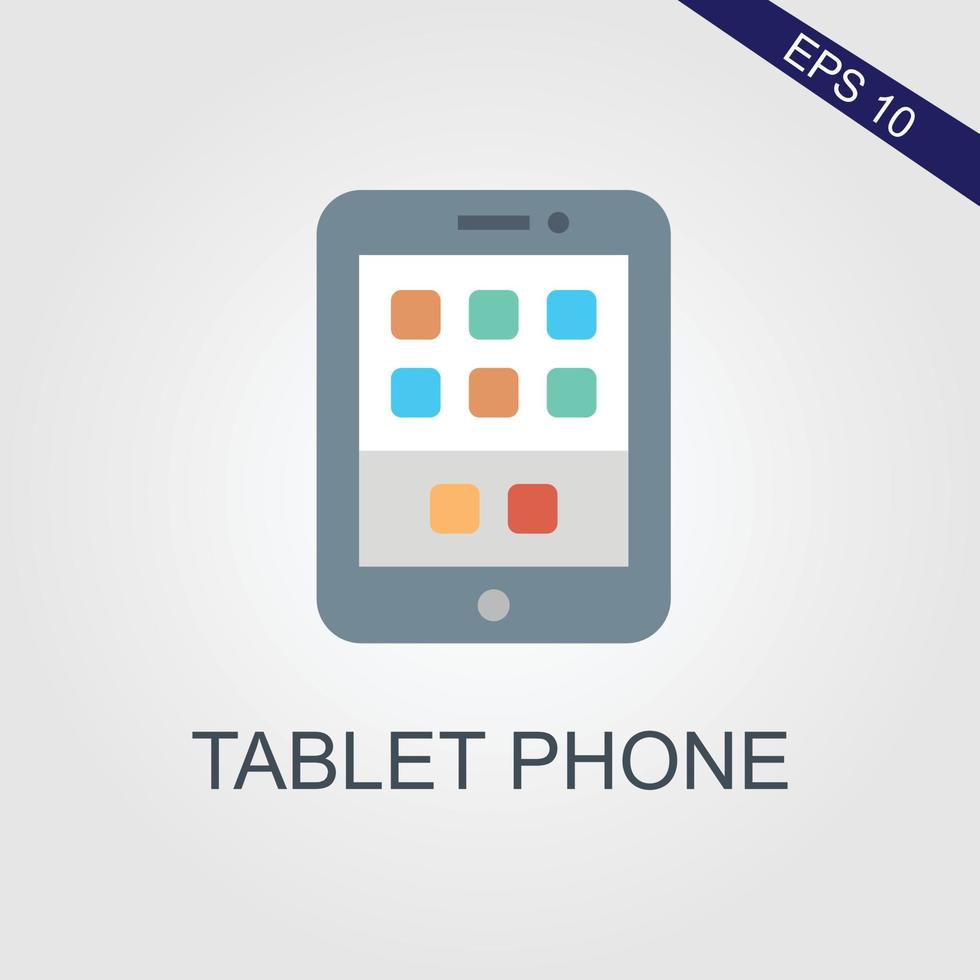 Tablet icon vector on white background