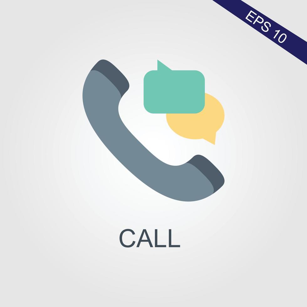 Phone call icon. Telephone icon symbol illustration vector