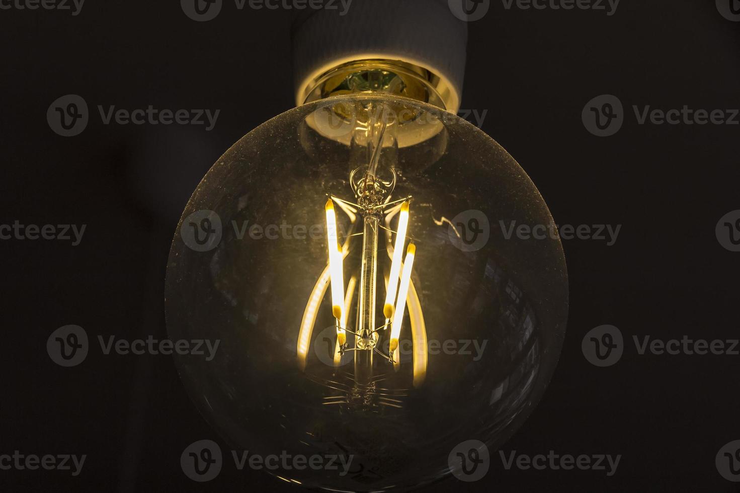 art of lighting of incandescent bulb. Close photo