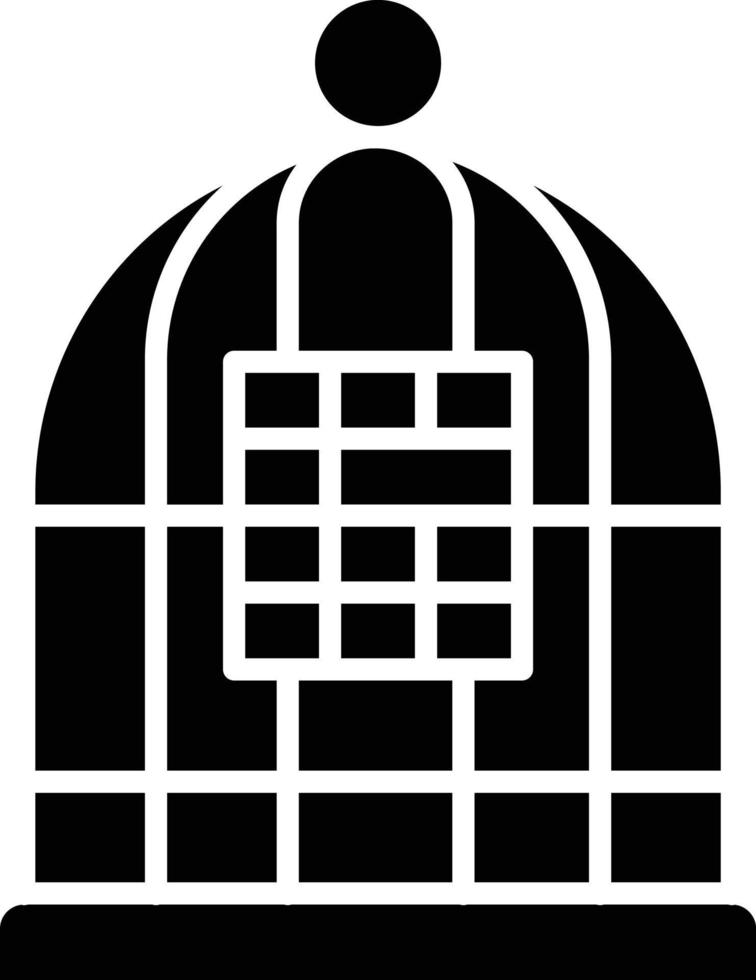 vector diseño jaula icono estilo