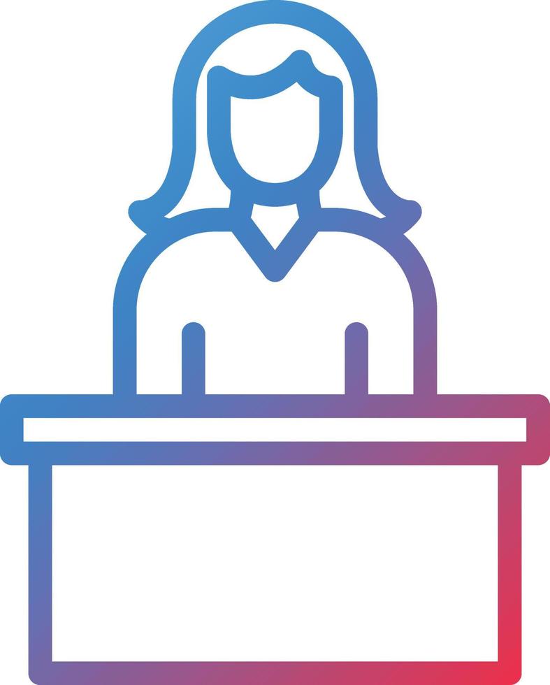 Vector Design Receptionist Icon Style