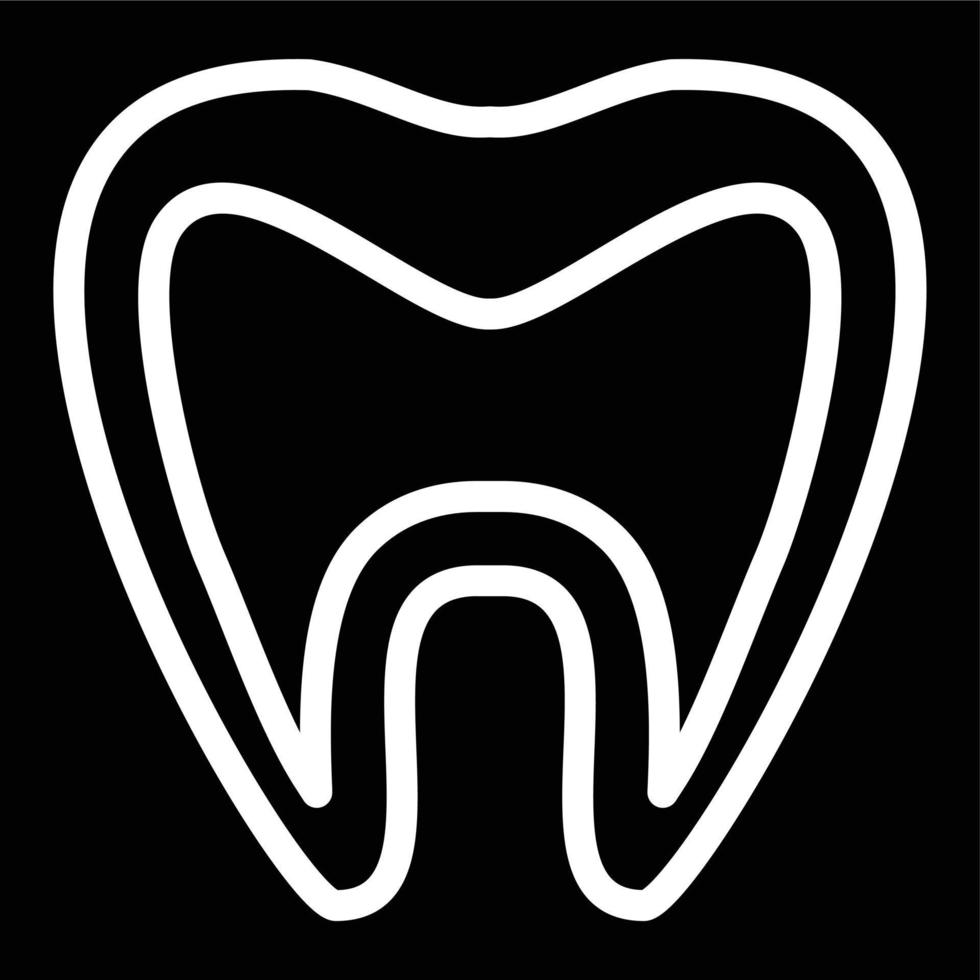 Tooth Xray Vector Icon Style