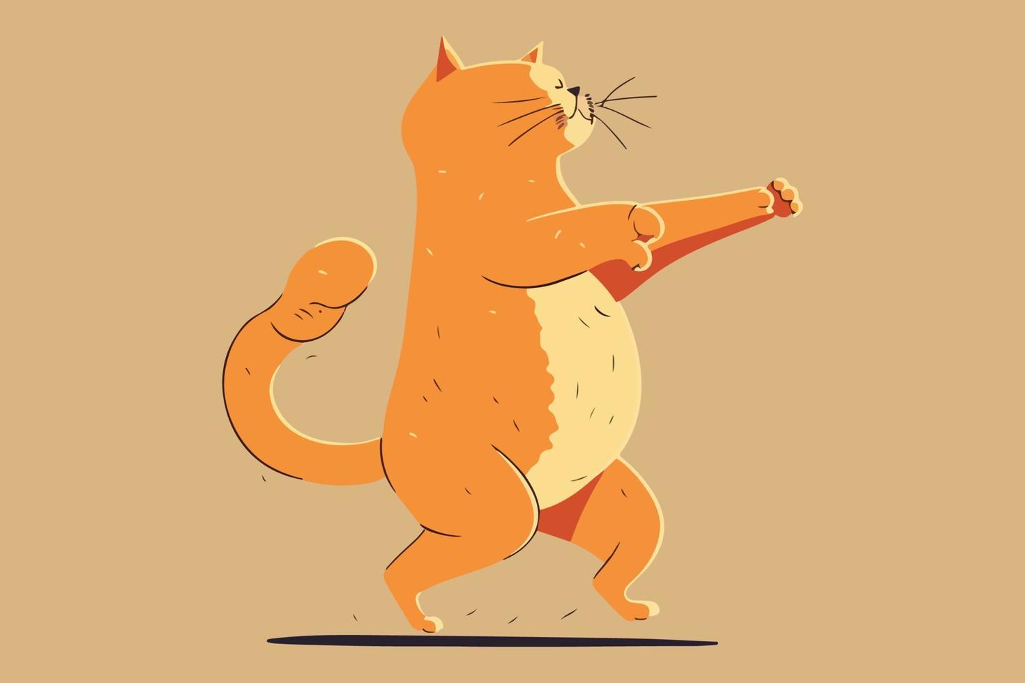 Cat Dancing vector illustration 22329208 Vector Art at Vecteezy