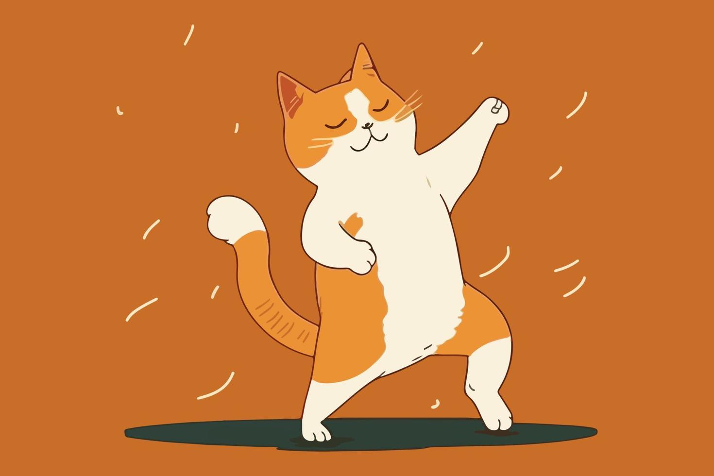 Cat Dancing vector illustration 22329212 Vector Art at Vecteezy