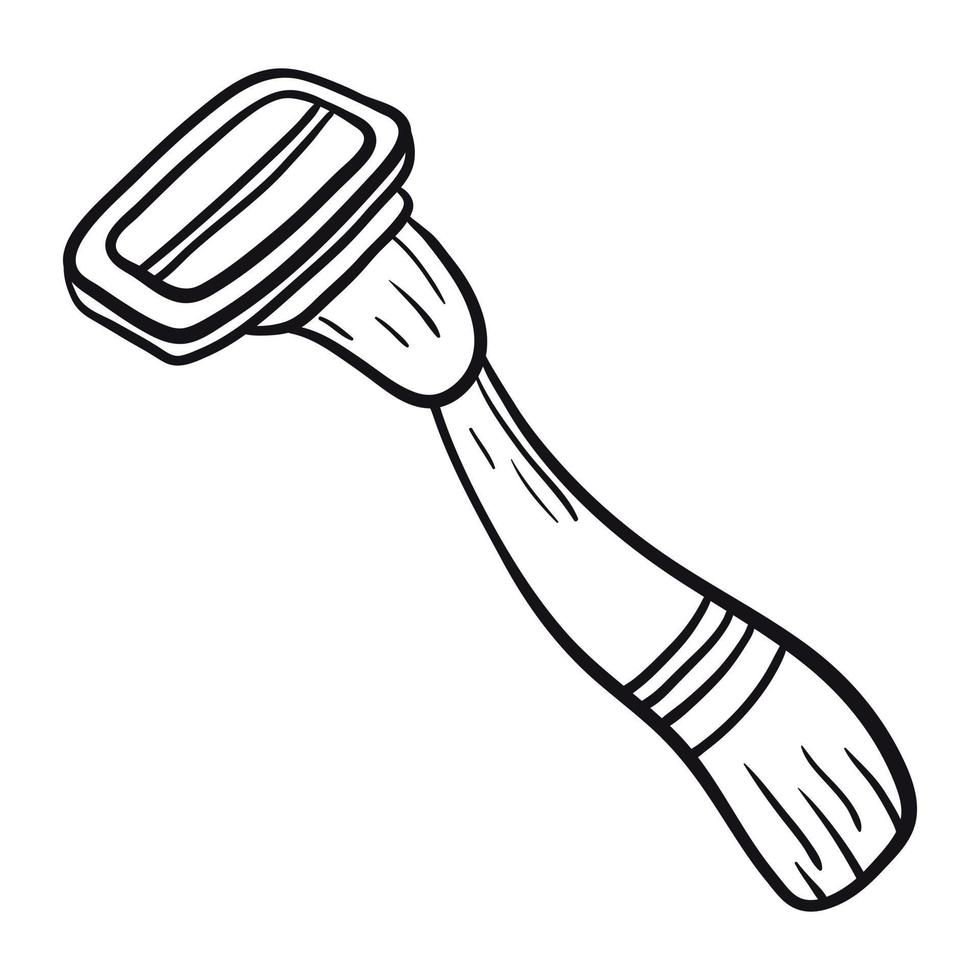 Isolated doodle illustration of a disposable razor or shaving stick. vector