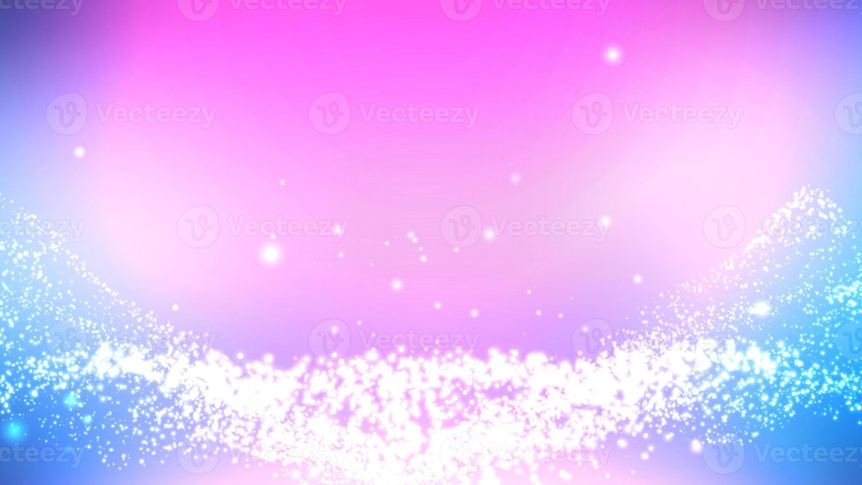 Abstract background with dynamic particles. Vector illustration. Pink and blue color. photo