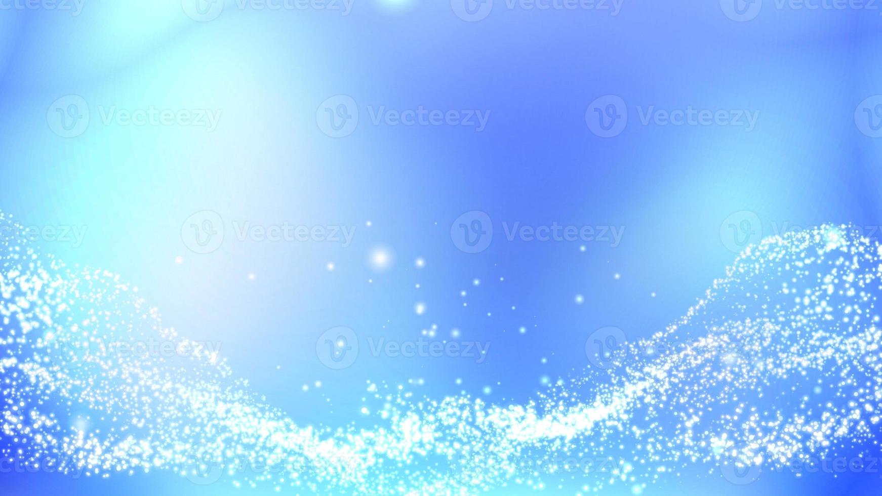 Abstract blue background with white particles. photo