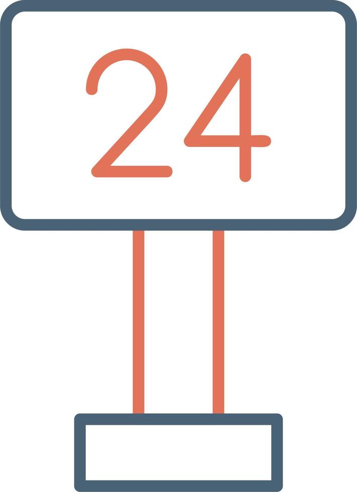 24 Hours Sign Vector Icon