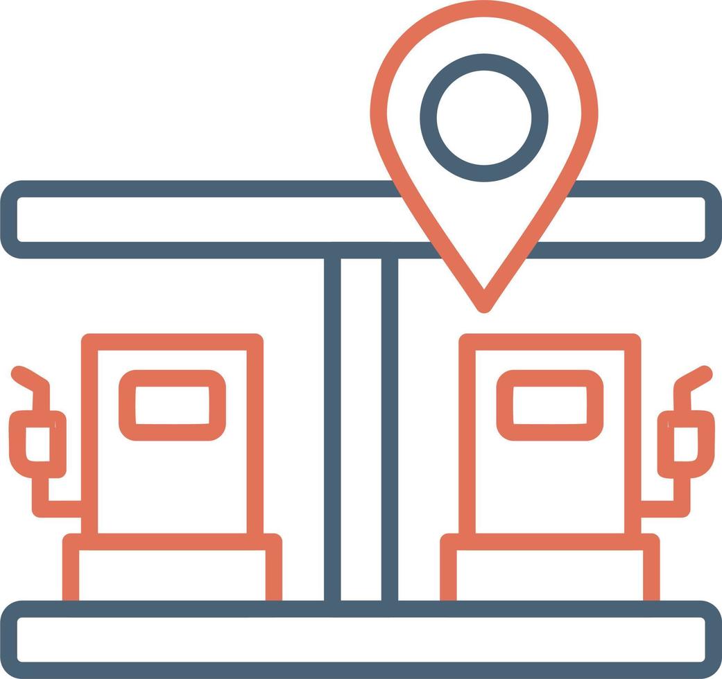Gas Station Pin Vector Icon