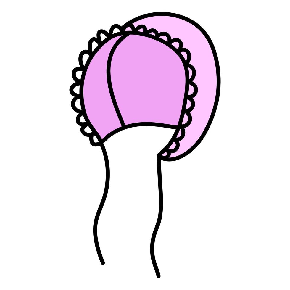 mano dibujado gorra de un recién nacido bebé. vector ilustración.