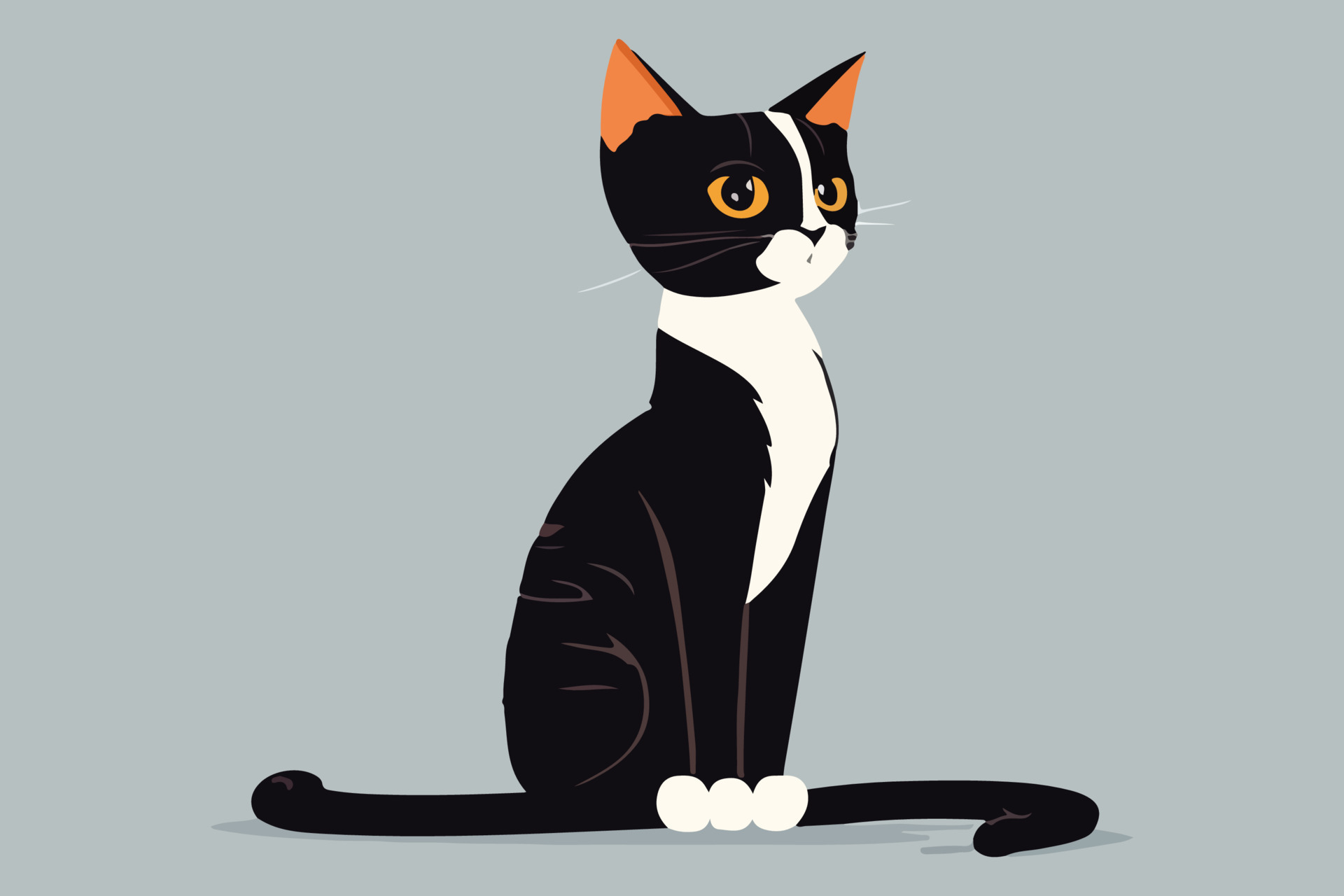 Cat full body character cartoon vector illustration 22330675 Vector Art