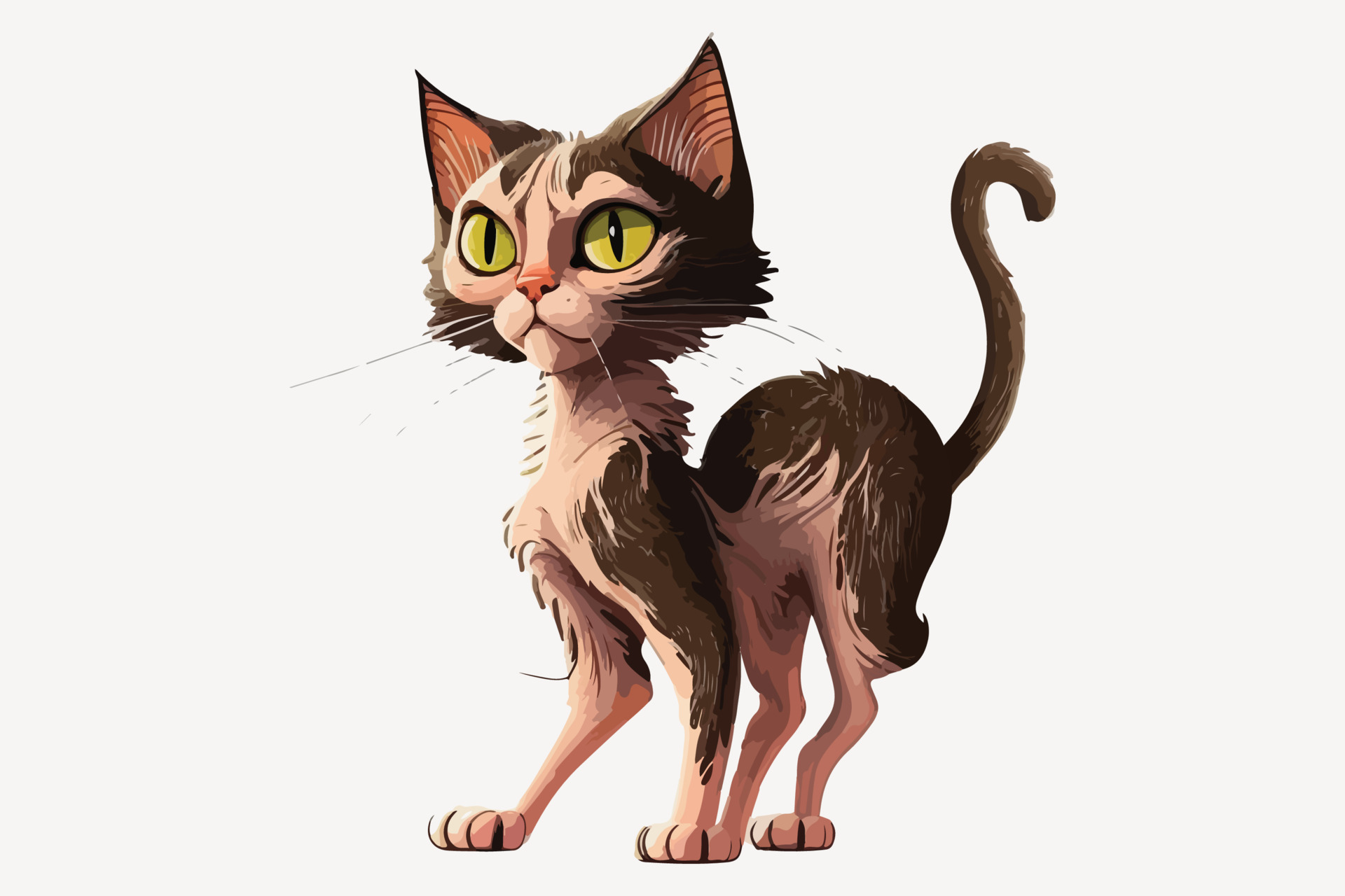 Cat full body character cartoon vector illustration 22330679 Vector Art