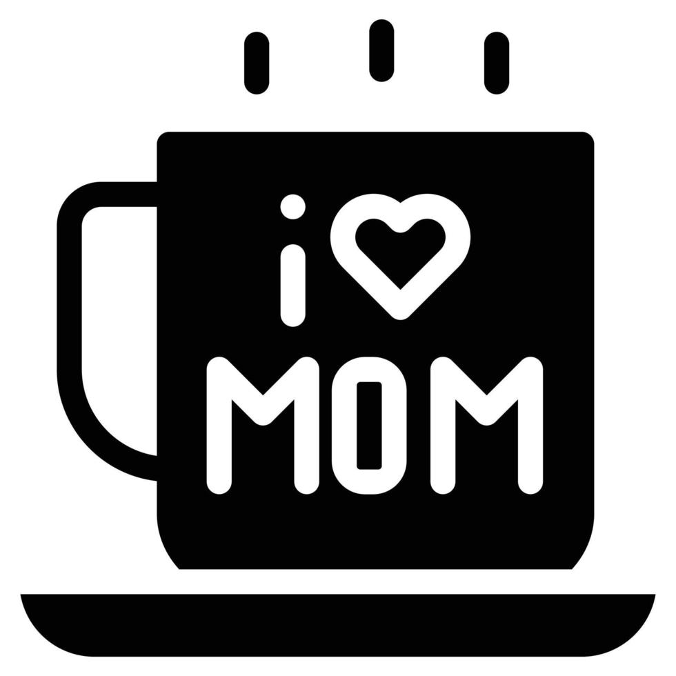 mug mom love icon vector